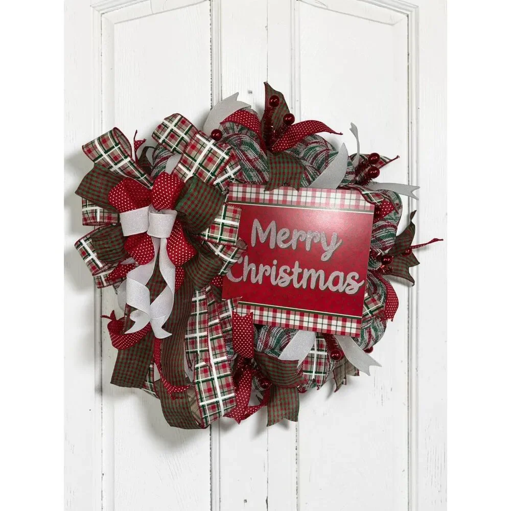 Merry Christmas Front Door Wreath